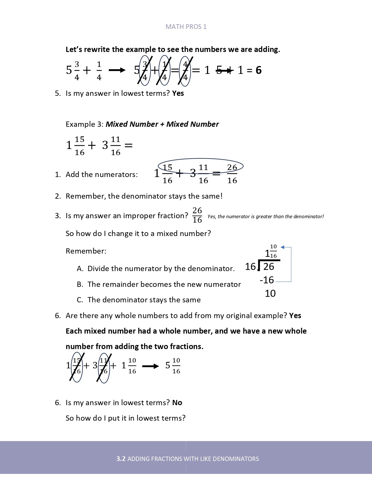 Math Pros 1 Student Edition