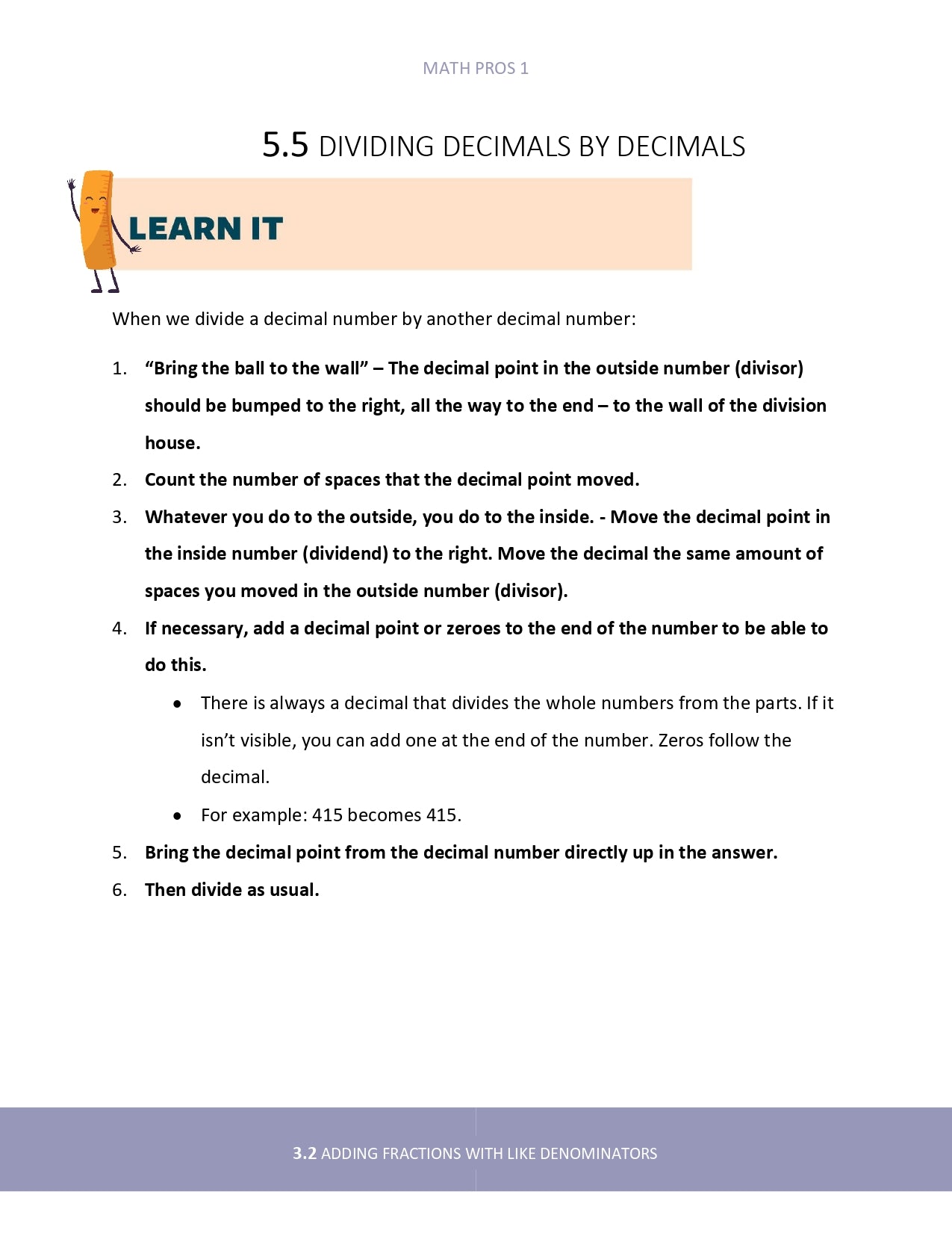 Math Pros 1 Student Edition