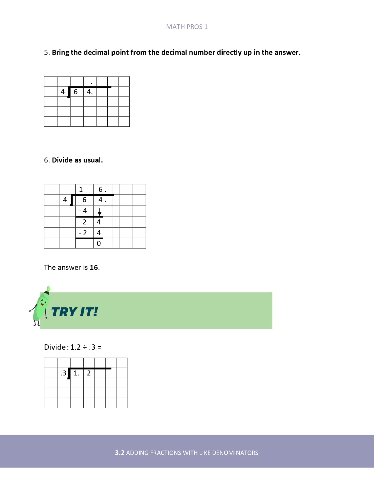 Math Pros 1 Student Edition