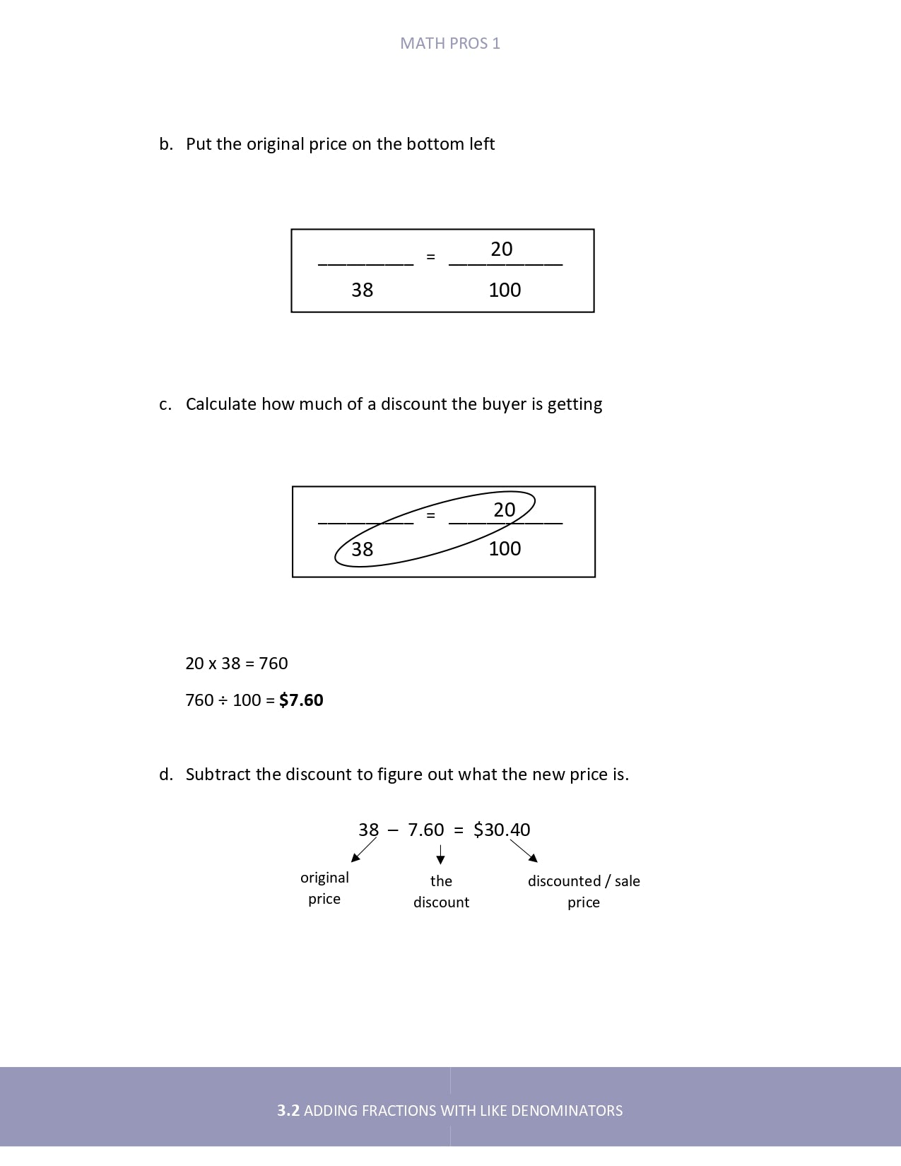 Math Pros 1 Student Edition