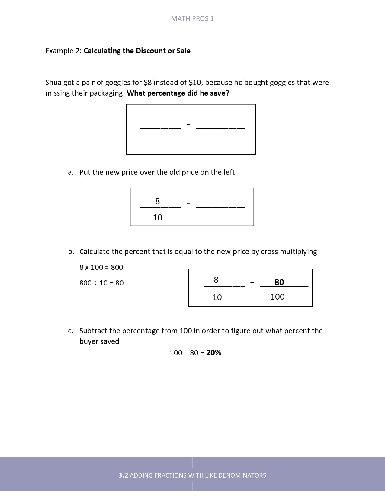 Math Pros 1 Student Edition
