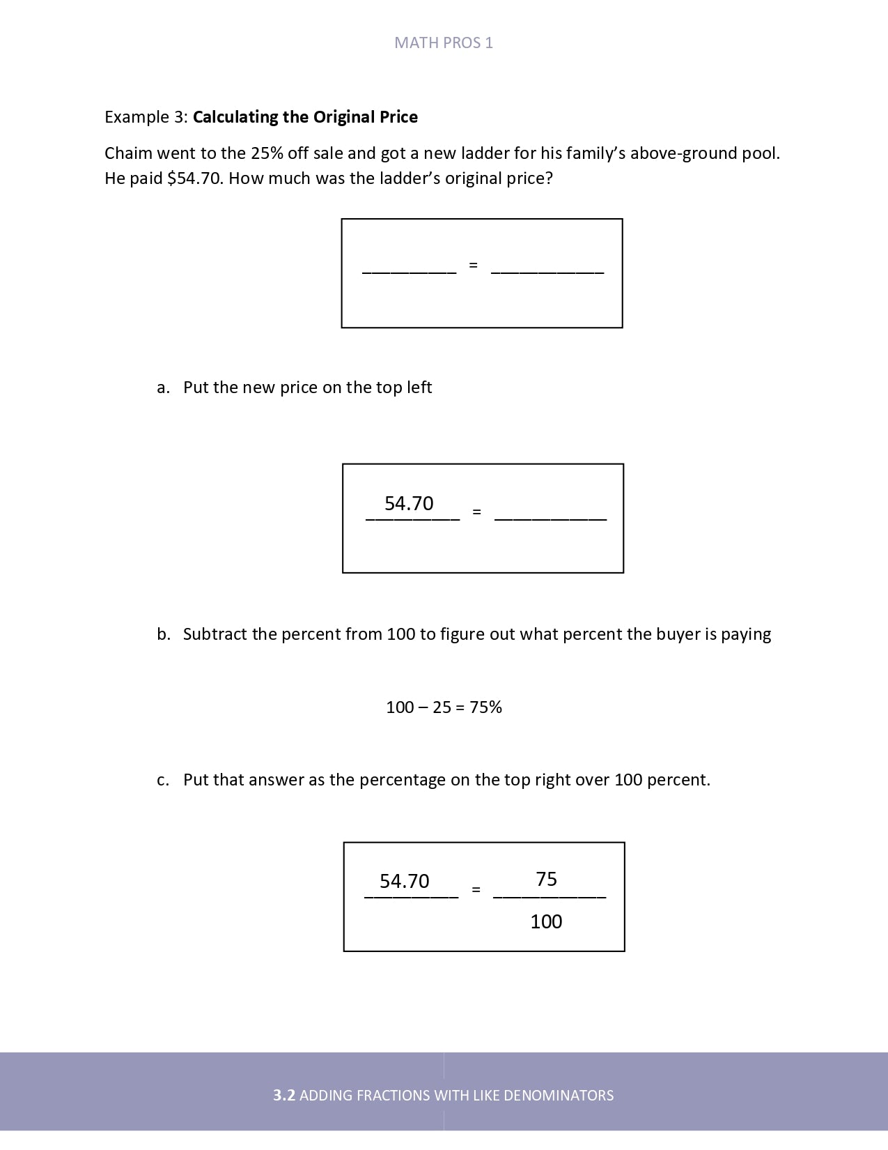 Math Pros 1 Student Edition