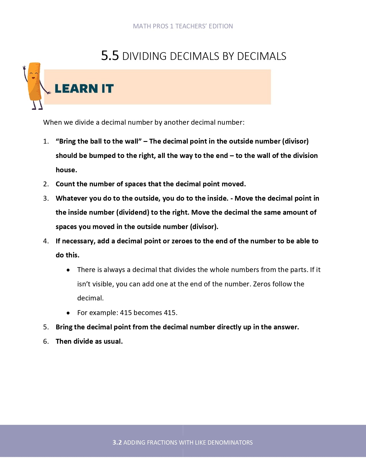 Math Pros 1 Teacher's Edition