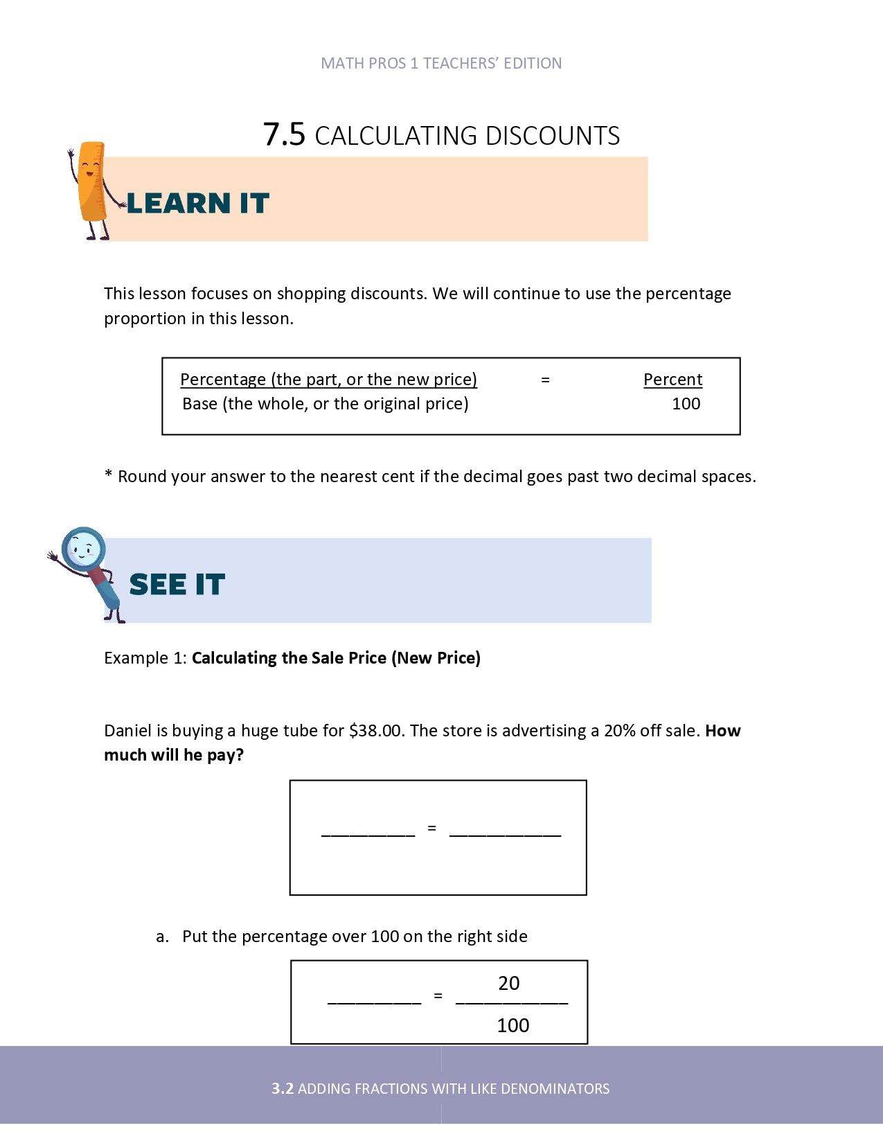 Math Pros 1 Teacher's Edition