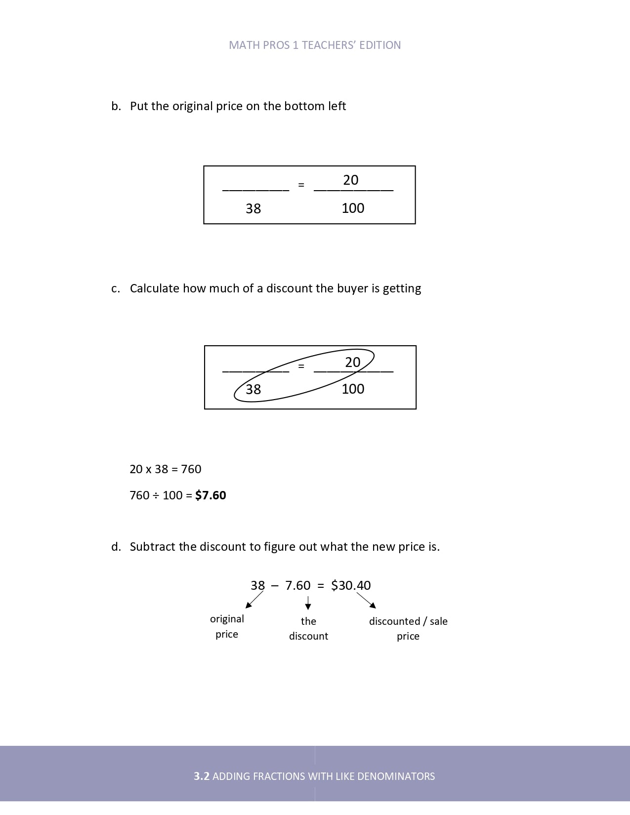Math Pros 1 Teacher's Edition